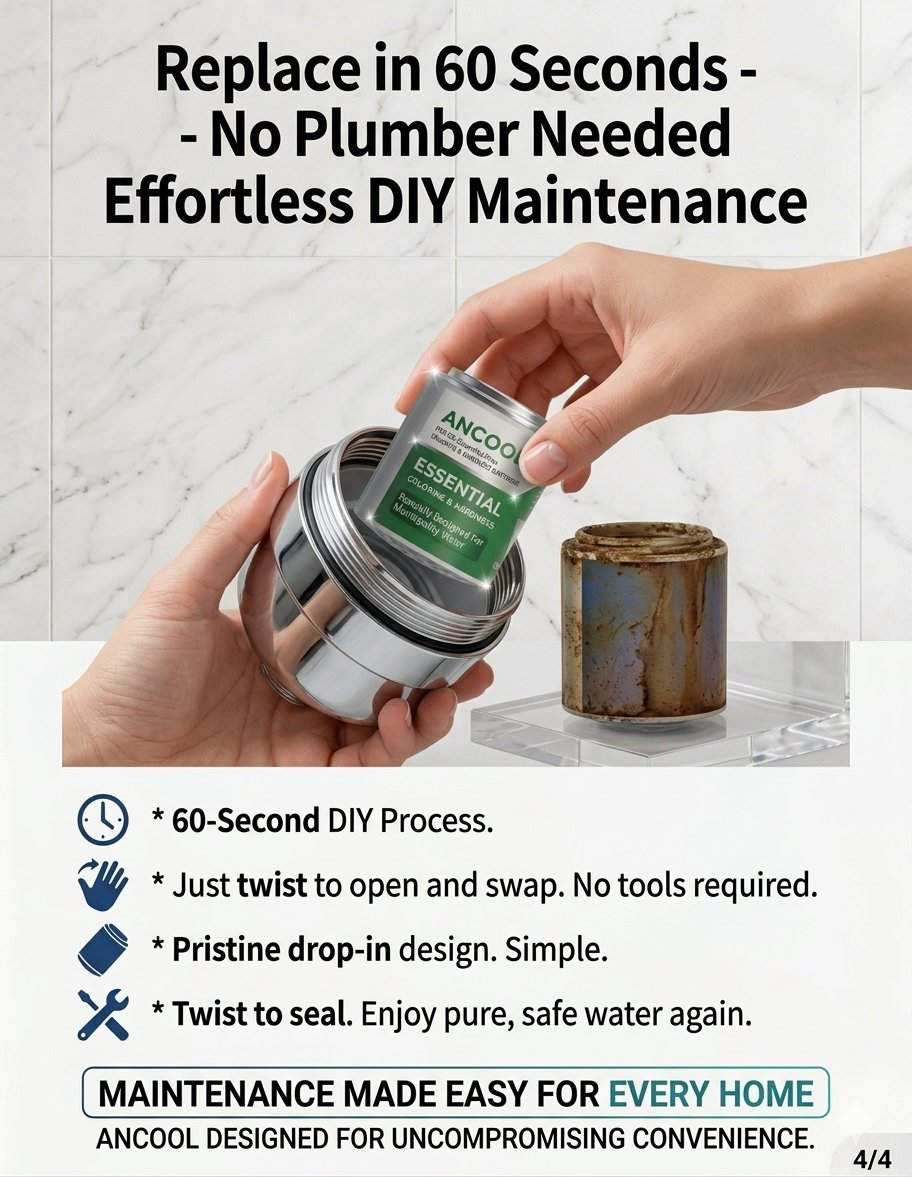 Ancool Essential Replacement Filter Cartridge for Municipality and Tap Water